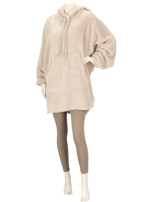 Apollo Oversized Hoodie Dames - Beige - Effen - One Size - Hoodie dames - Hoodie deken