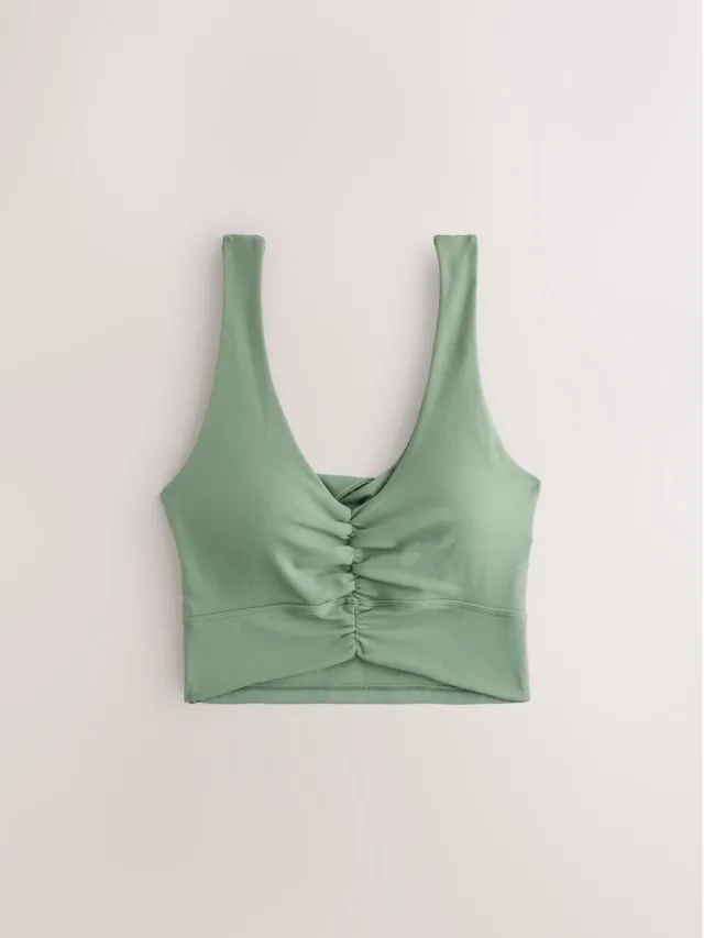 Next Dames - groen - Active sportbeha met gedraaide rug - Groen Sage Green