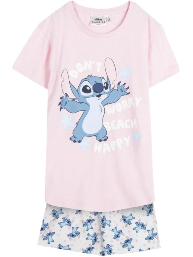 Disney Stitch Shorty Pyjama Blauw