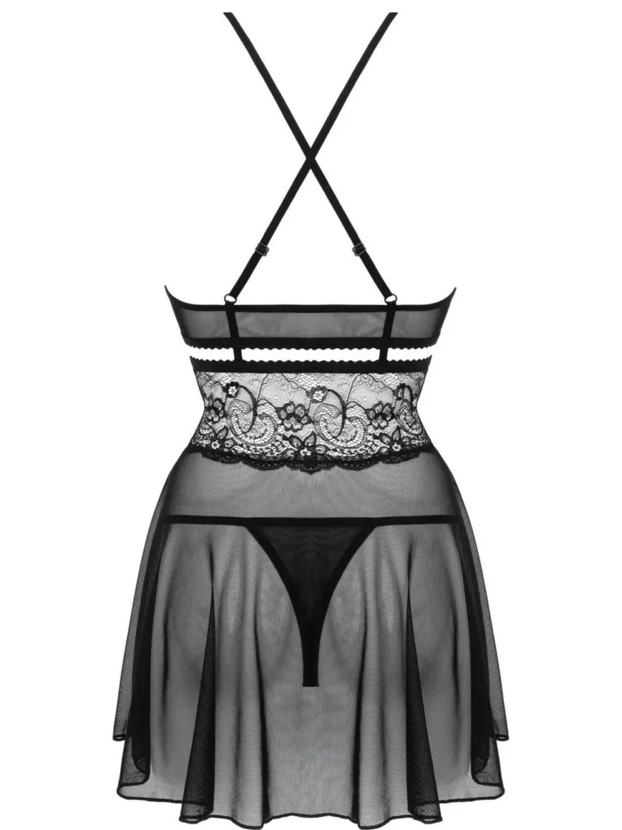 Christine le Duc babydoll Pandora zwart, foto 3
