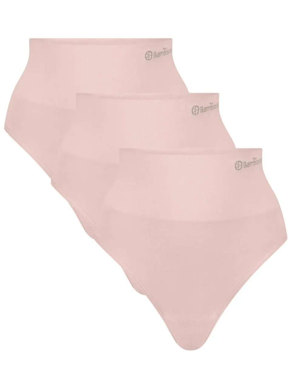 Bamboo Basics seamless corrigerende high waist string Zoey (set van 3) lichtroze, foto 2