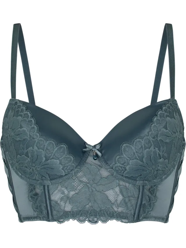 Hunkemöller Padded Underwired Longline Bra Viktoria Blauw