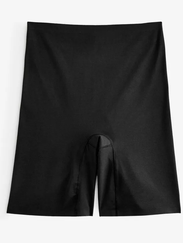 Next Dames - Vormgevend, buikcorrigerend slipje van premium katoenmix met dijbeenversteviger - Zwart Black