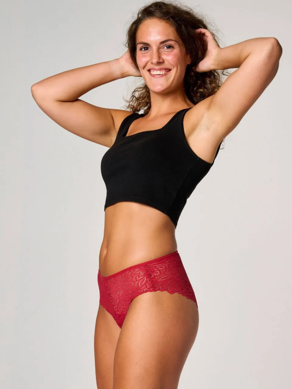 Moodies Undies medium absorberende kanten menstruatieslip rood, foto 6