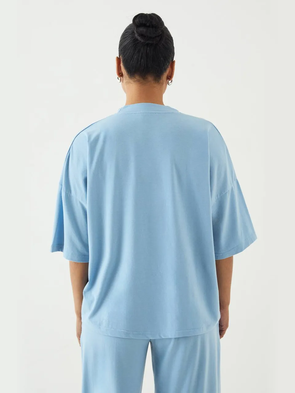 Dames Dsgn Studio Lounge T-shirt Met Korte Mouwen Oversized Superzacht lichtblauw, foto 4