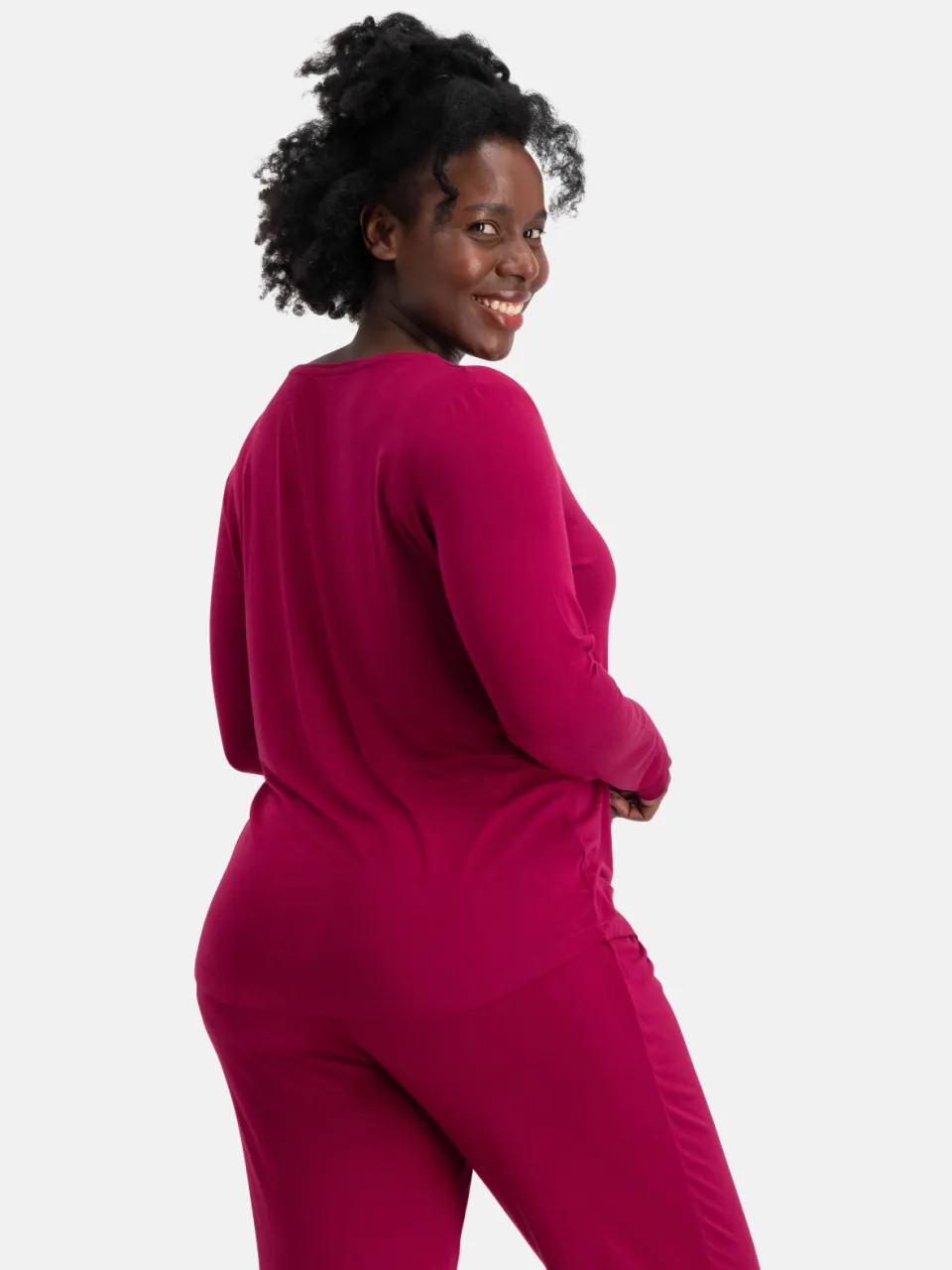 Bamboo Basics Nina pyjamaset donkerrood, foto 5