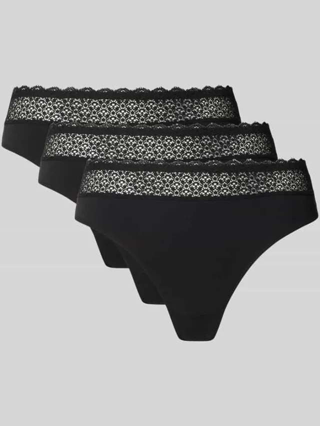 Triumph String met kantgarnering zwart, foto 2