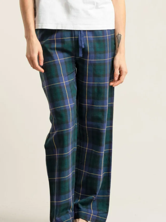 KOMODO dames vegan Pyjamabroek Jim Jam Black Watch Zwart