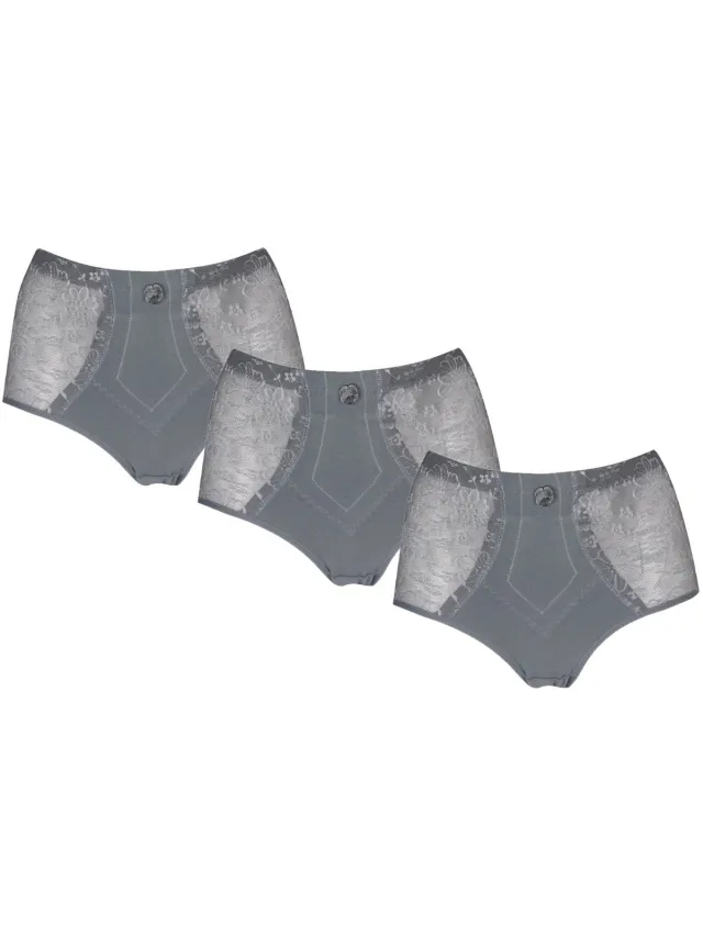 J&C JC 3-Pack Licht corrigerende dames slips H201 Grijs