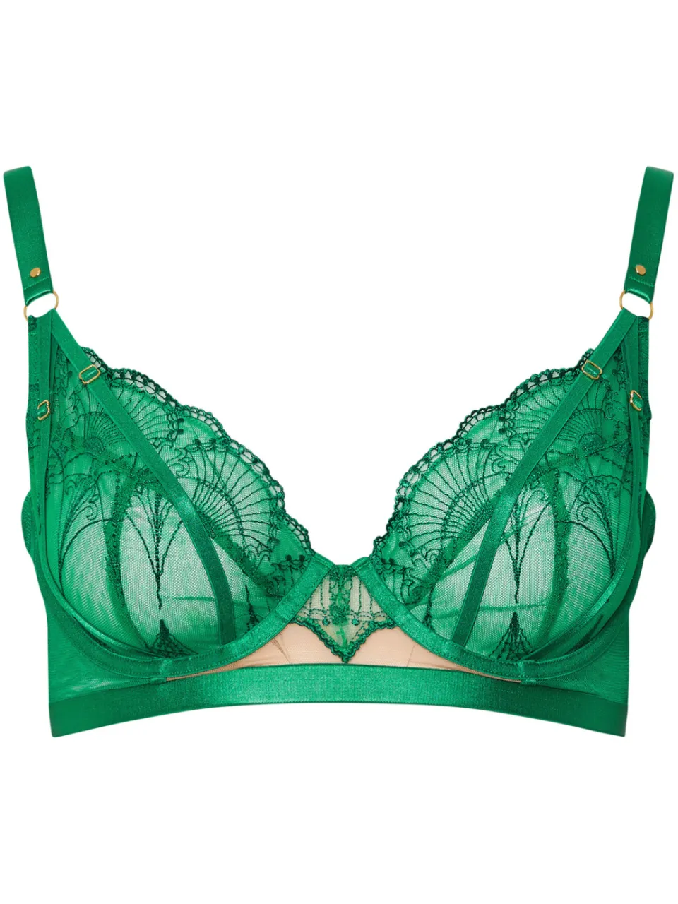 Playful Promises Groene Beugelbeha Met Kantborduursel, foto 2