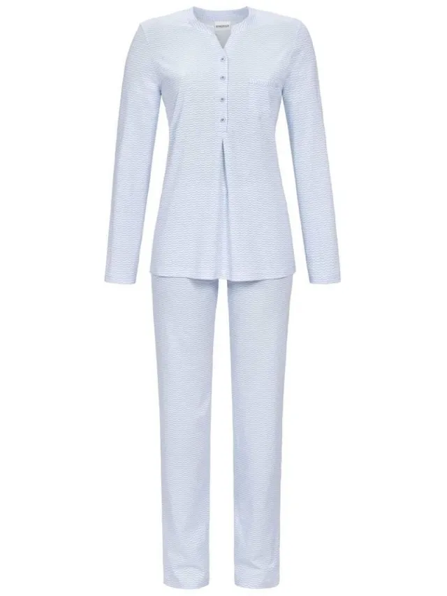 Ringella Katoenen pyjama hemelblauw Ringella - Blauw - Maat - 44