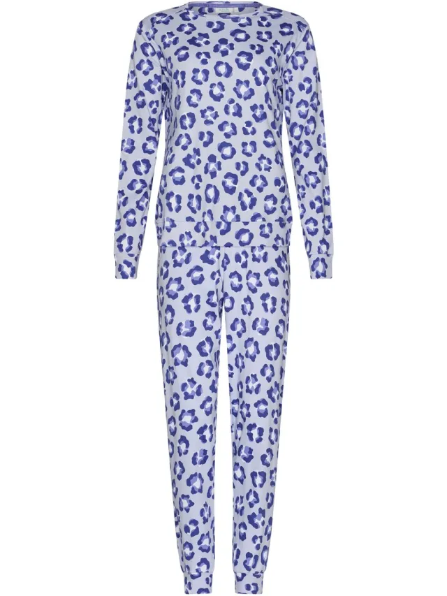 Rebelle Leopard Lilac - Pyjama - Katoen Interlock - Paars
