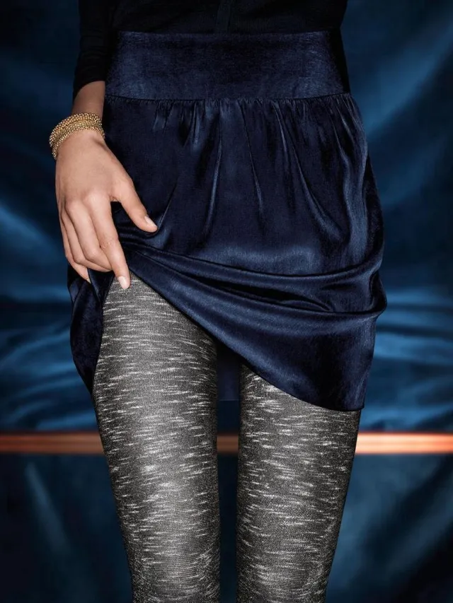Kunert Feestelijke Lurex Blend fashion panty-42 kleur Taupe