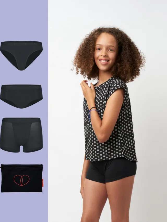 moodies period undies Moodies menstruatie ondergoed - bundel bamboe 3 stuks-170 (S) Zwart