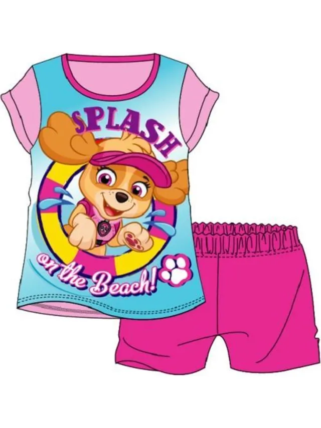 PAW Patrol shortama - pyama korte broek en tshirt roze