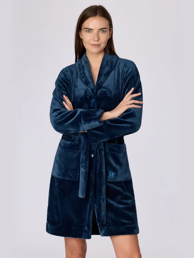 Woody Dames kamerjas donkerblauw