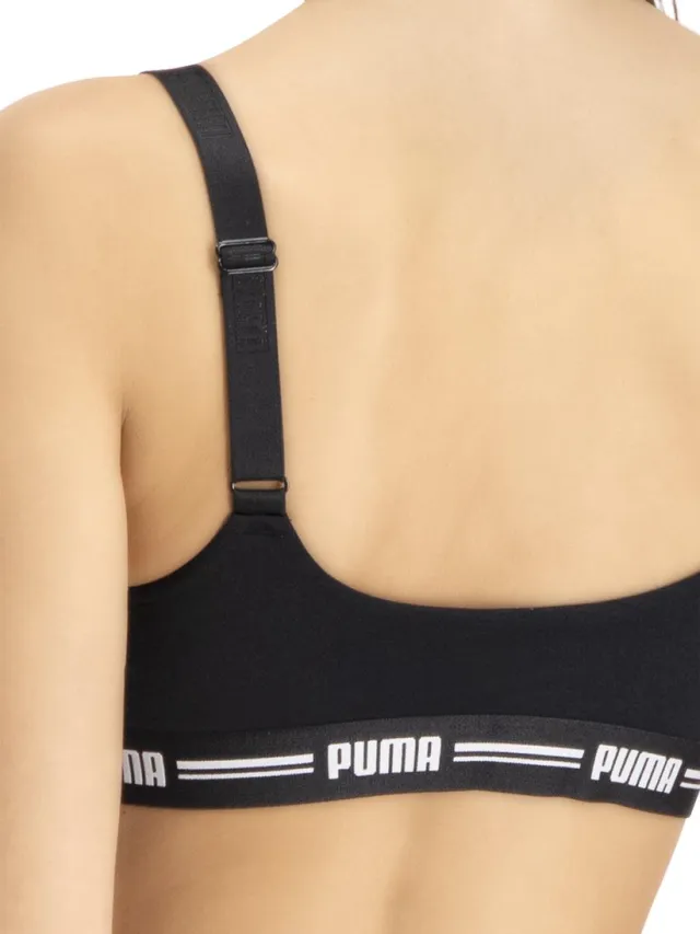 Puma Dames Iconic Padded BH Top 1P - Zwart