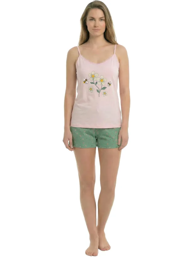 Kisses And Love KL45200 pyjamaset roze groen