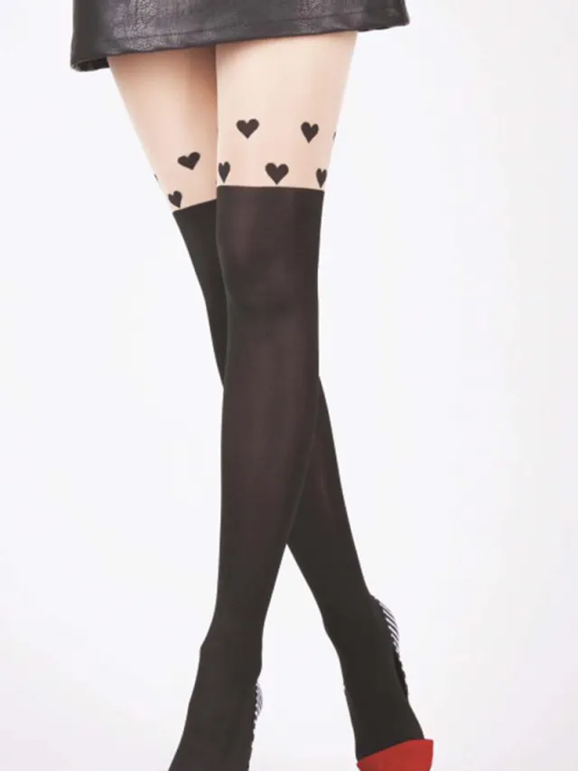 Daymod Lalalove Trendy Panty Met Hartjes 40 Denier - NATURAL