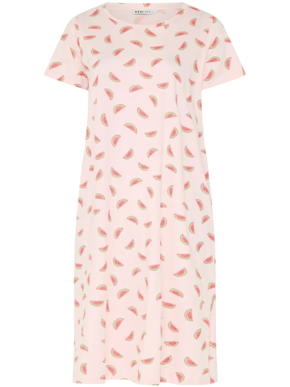 Yours Plus Size Roze Nachtjurk Met Watermeloenprint-52, foto 4