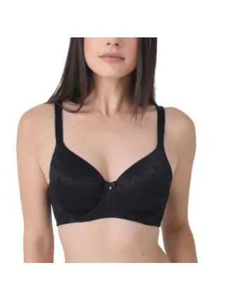 Sassa Allover Lace-Jacquard Padded Bra Zwart,Beige,Wit