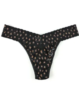 Hanky Panky Cross Dyed Leopard Original Rise thong zwart Versch.kleure/Patroon,Zwart,Roze