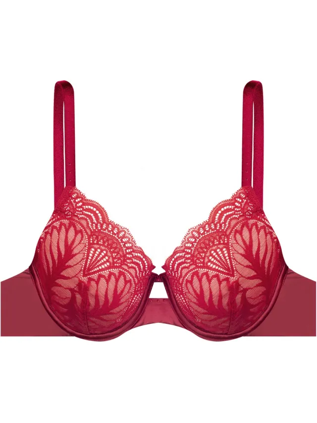 ESOTIQ Isabelle - Push-upbeha - 65G - Rood - Met kant