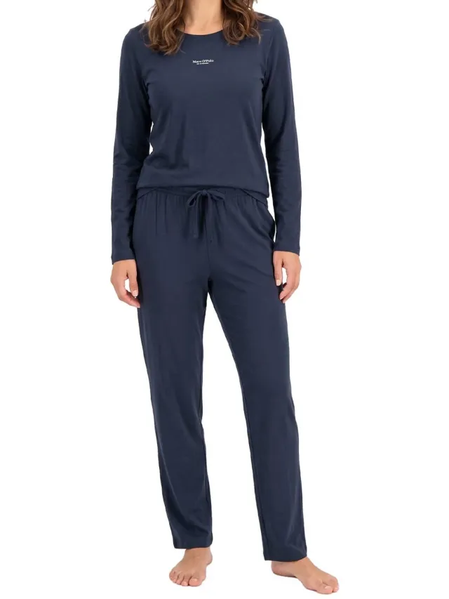 Marc O'Polo Dames pyjama Cotton donkerblauw