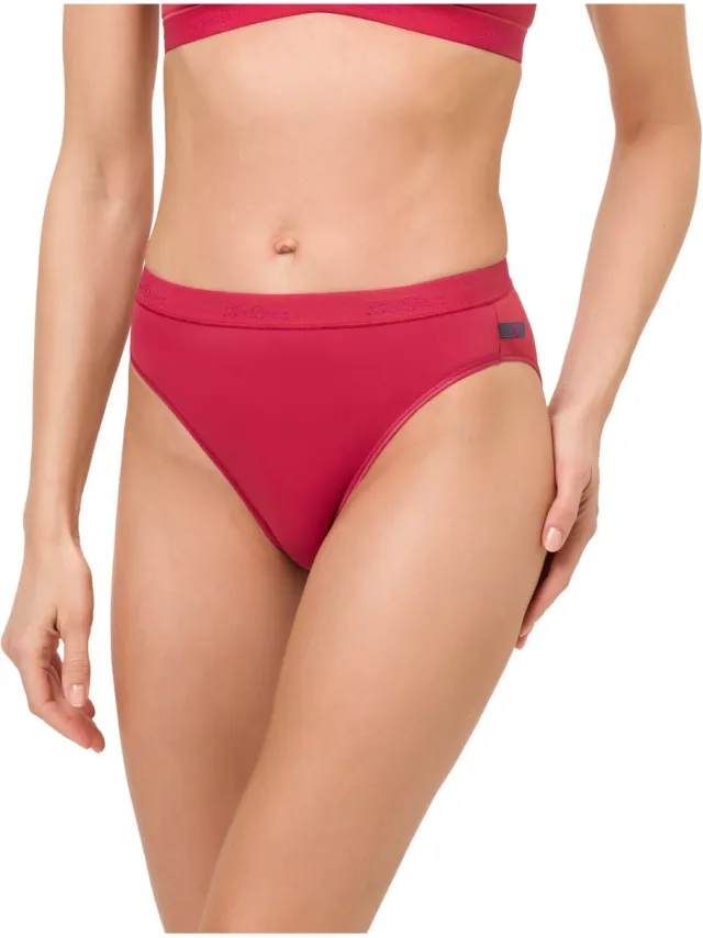 BeeDees Taillenslip Microfun Tai Met elastische band donkerrood
