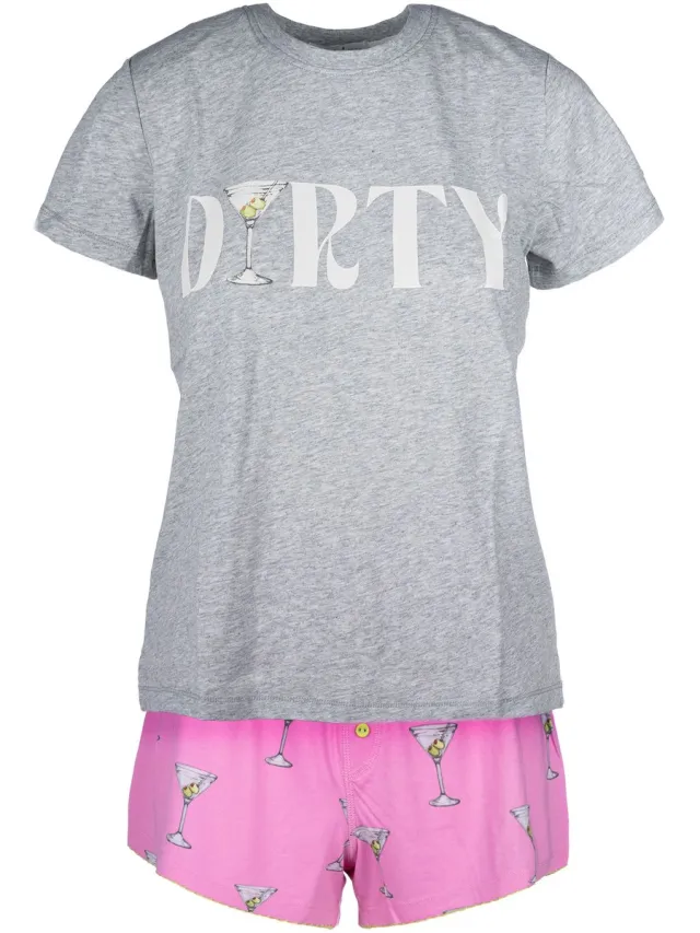 P.J. SALVAGE CO. Pyjama's Speelse Prints poederroze