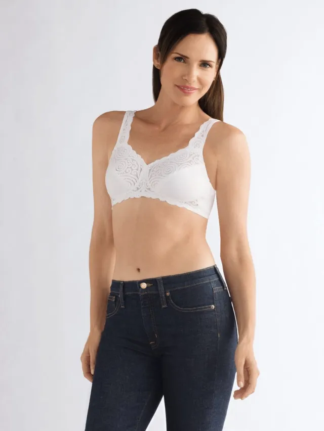 Amoena Prothese Bh Zonder Beugel Jasmin SB Wit - maat EU 90C / FR
