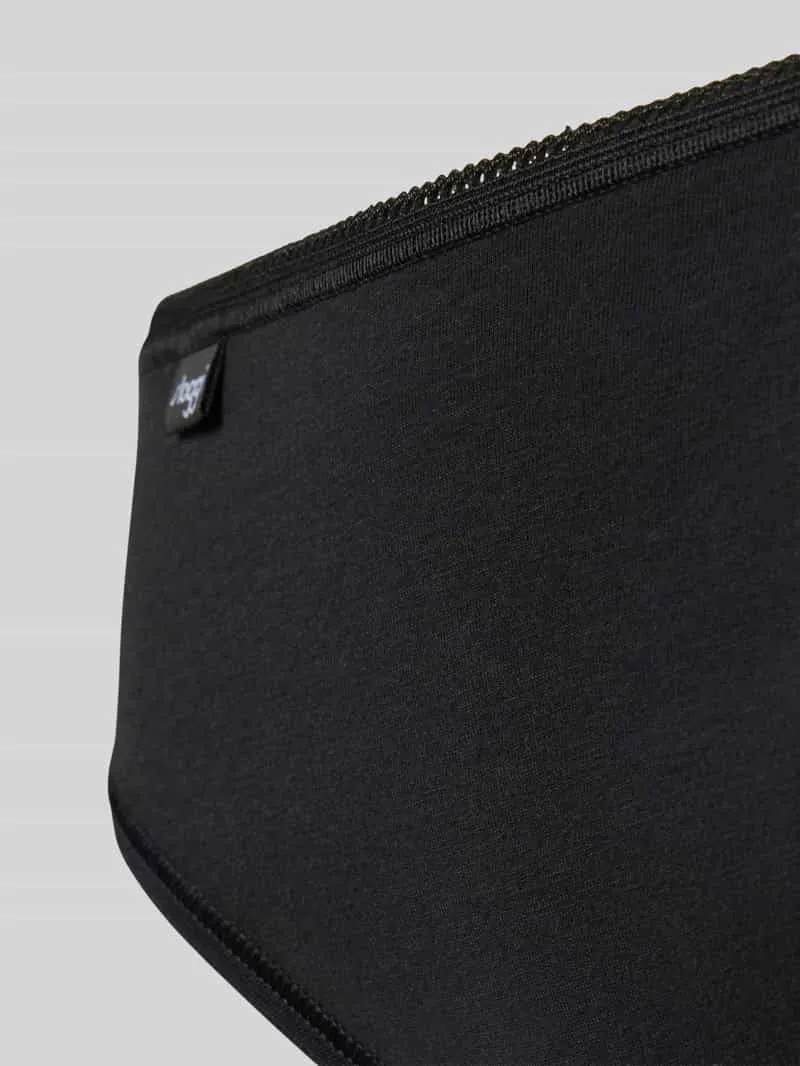 Sloggi Slip met labeldetail in een set van 3 stuks zwart, foto 3