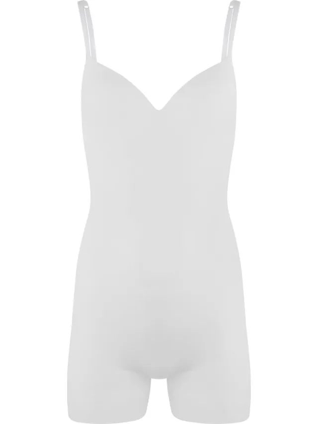 MAGIC Bodyfashion Body Soft Low Back Bodysuit Corrigerend ondergoed - Crispy White Wit