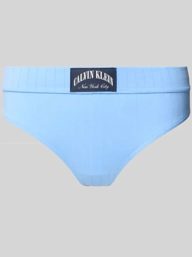 Calvin Klein String van katoenmix model 'THONG' Blauw