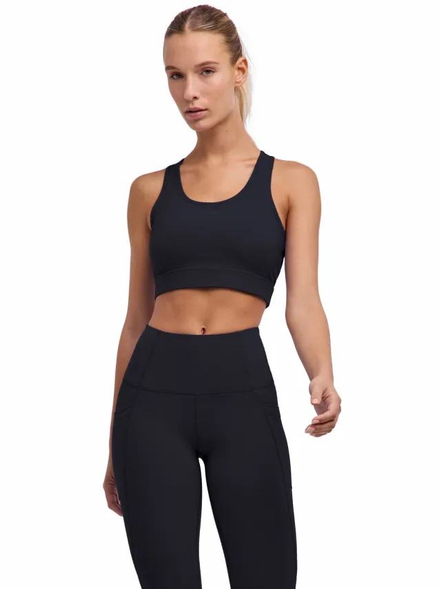 Falke Training Perform Better Racer gemiddeld activiteitsniveau functioneel sportbeha dames zwart