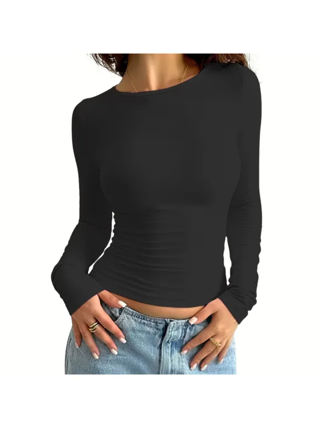 Currero Topje Dames - Top Kleding - Shirt - Blouse - Kort - Volwassen - Zwart