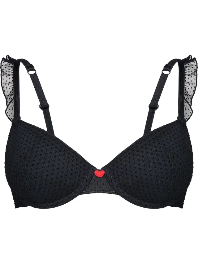 Bloovii Affection - Push-upbeha - Zwart - 65C - Uitneembare vullingen Zwart;Rood