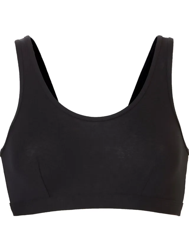 Cotonella Dames Bralette Bi-elastisch Katoen Zwart