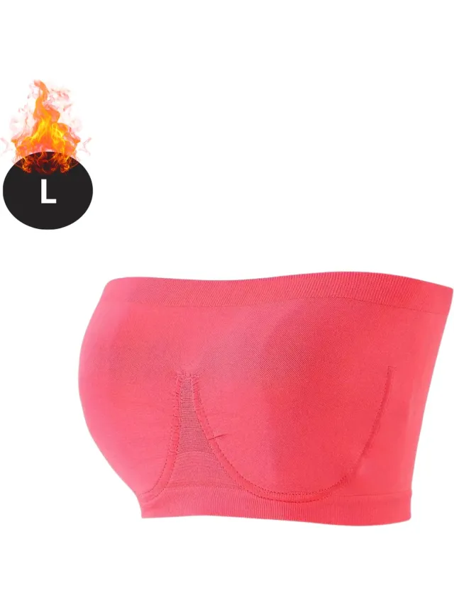 Livano BH Zonder Beugel - Zonder Bandjes - Push-up Bh's - Comfort Beha - Comfortabel - Sterk - Yoga - Dames - Rood