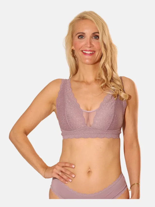 SugarShape bralette ELVA violetgrey