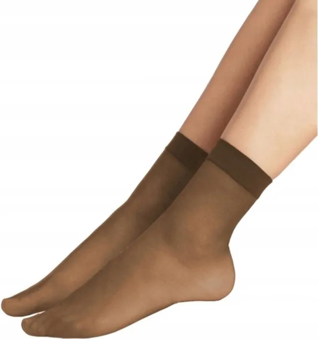 Gatta Korte Kniekousen Dames – One Size – (2-stuks) – 15 Den – Drukvrije Sokken – Tint Beige