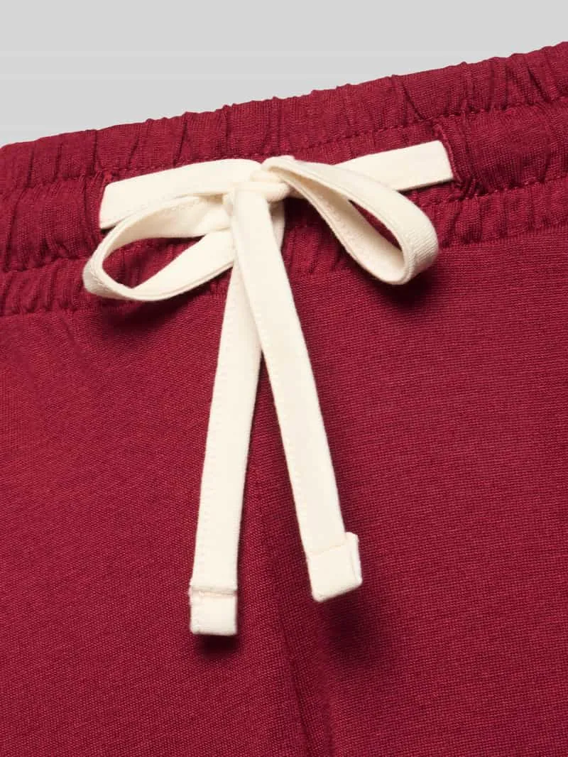 Christian Berg Woman Pyjamabroek met contrasterende strepen donkerrood, foto 2