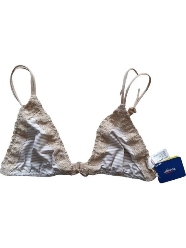 Chicca triangel BH beige/wit
