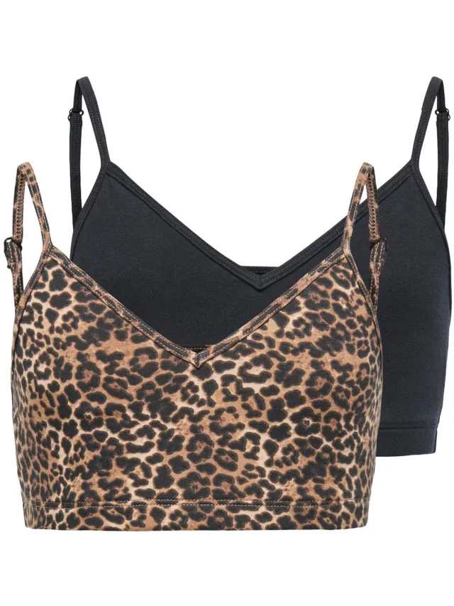 Only KOGLOLA 2-PACK PADDED TOP ACC - Dames - Bra Black