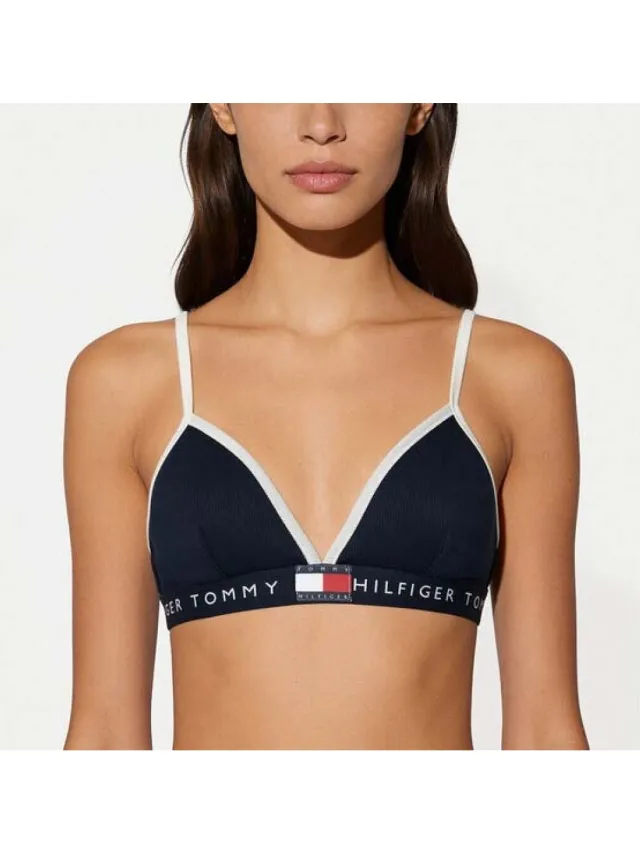Tommy Hilfiger triangel-bh navy Blauw