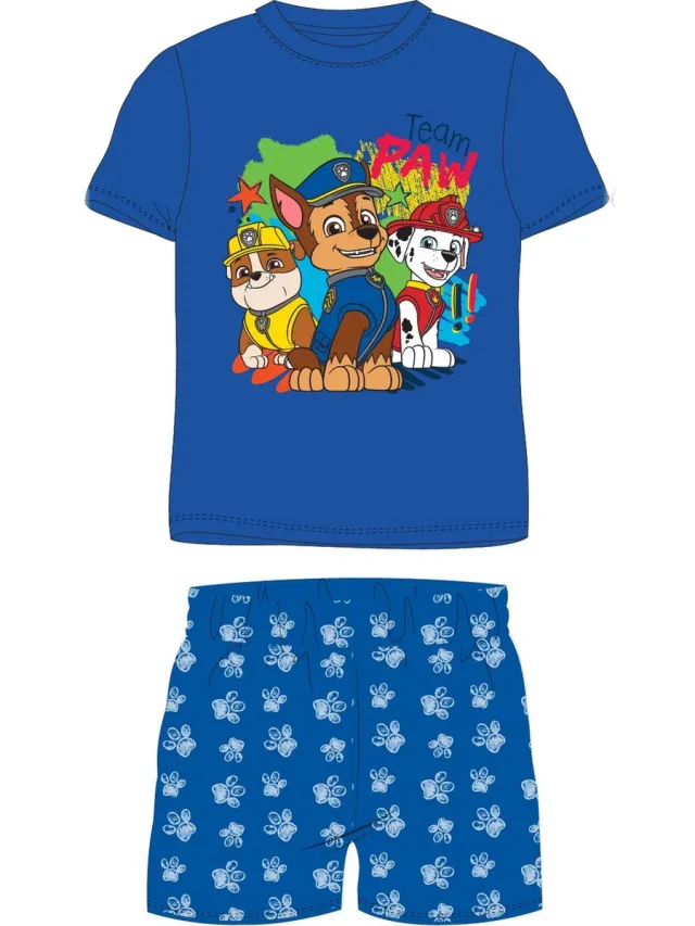 PAW Patrol team Paw shortama/pyjama blauw katoen