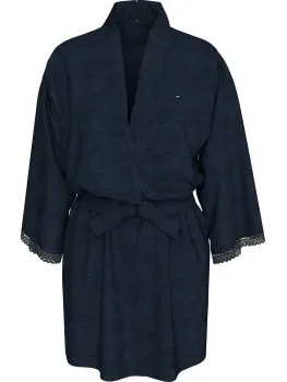 Tommy Hilfiger Modal Kimono Beige,Blauw