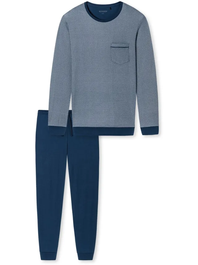 Schiesser Fine Interlock – Pyjama – 176686 – Blue - 58