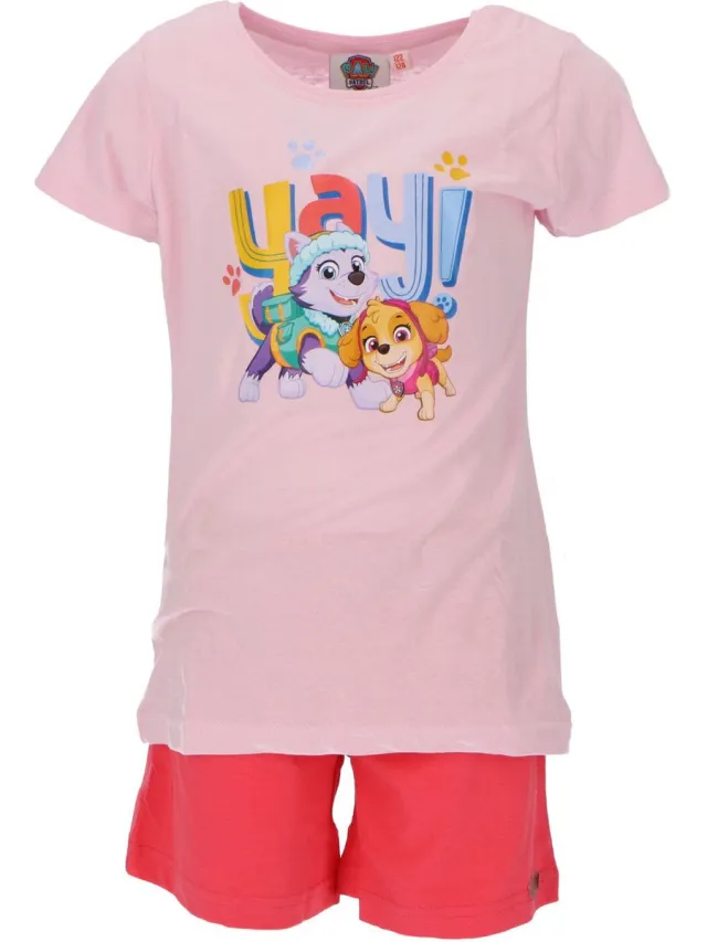 PAW Patrol Shortama - Katoen - Roze - 3/4 Jaar