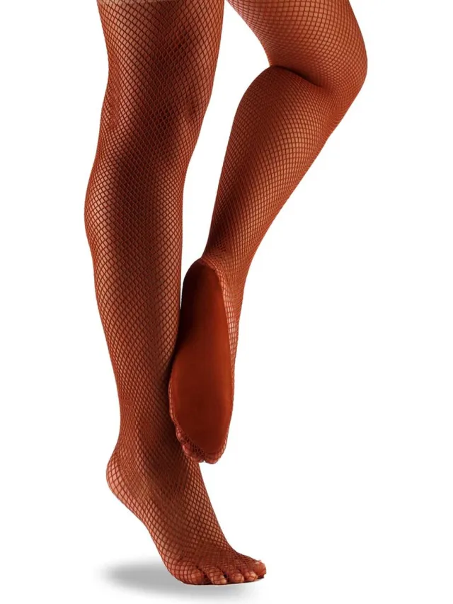 Dancer Dancewear Professionele NETPANTY voor dans en show in Donkere huidskleur ( donker beige "toffee") Toffee / donkere huidskleur